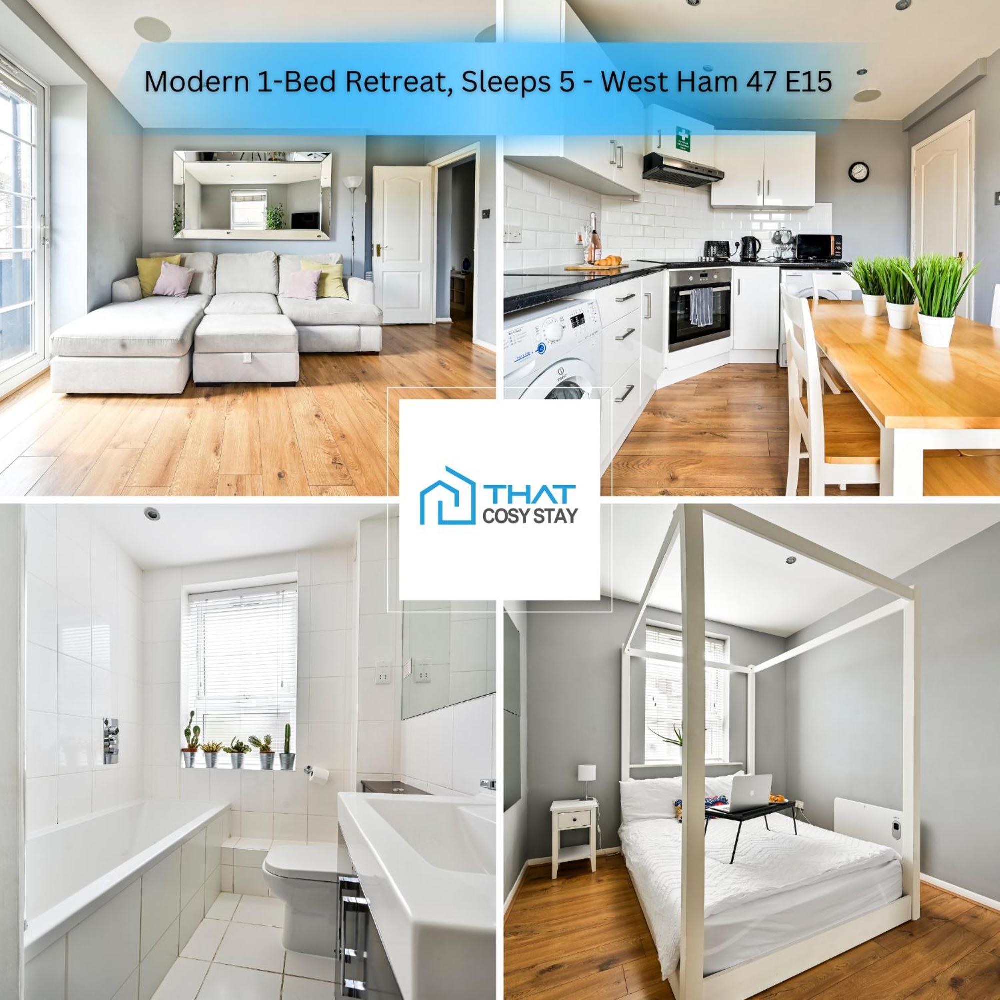 Апартаменти Cosy 1-Bed E15, Sleeps 4, 1 Min From Tube Station Near O2 Arena Лондон Екстер'єр фото